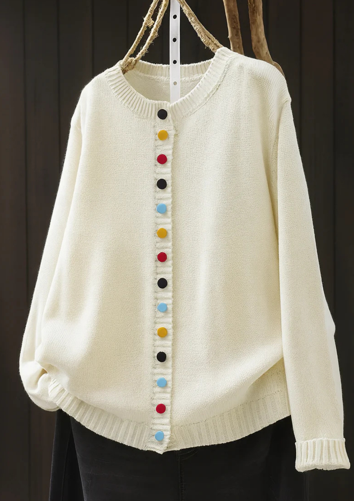 Lisa Komfortable & Stilvolle Cardigan - Weiß