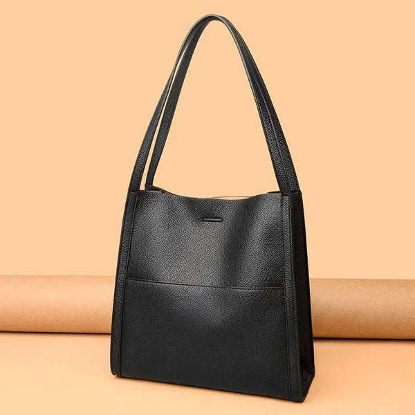 Leather-style shoulder bag