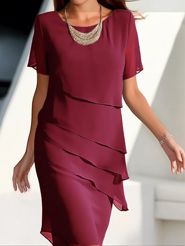 WW | Stylish Mid-Waist Dress with Splicing Detail