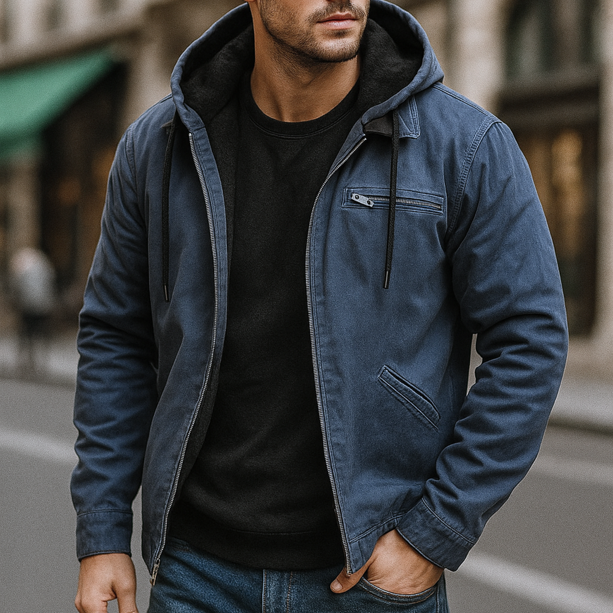 Olek Elegante Herbstjacke - Blau