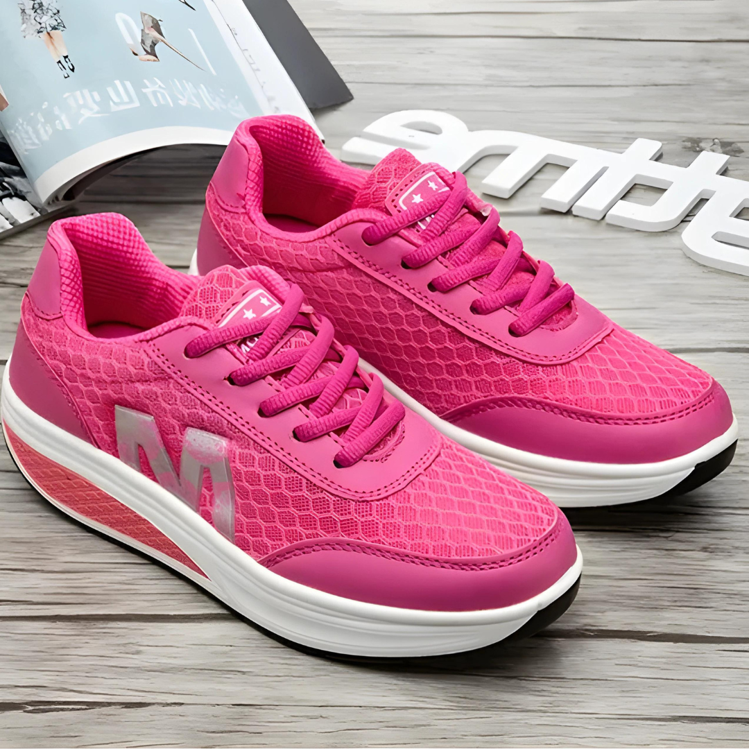 Stylische Lace Up Wedge Sneakers