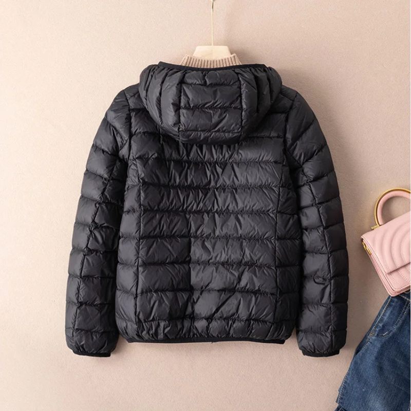 WW | Quilted Jacket Lightweight with Hood Warm Lined Casual Fit