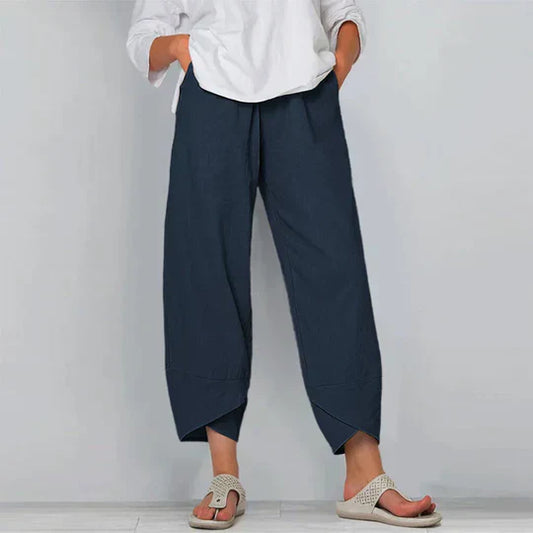 WW | Baumwoll Leinen Hose Für Damen