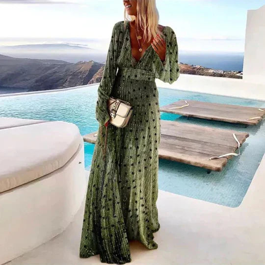 WW | Elegant Pleated Maxi Dress for Women