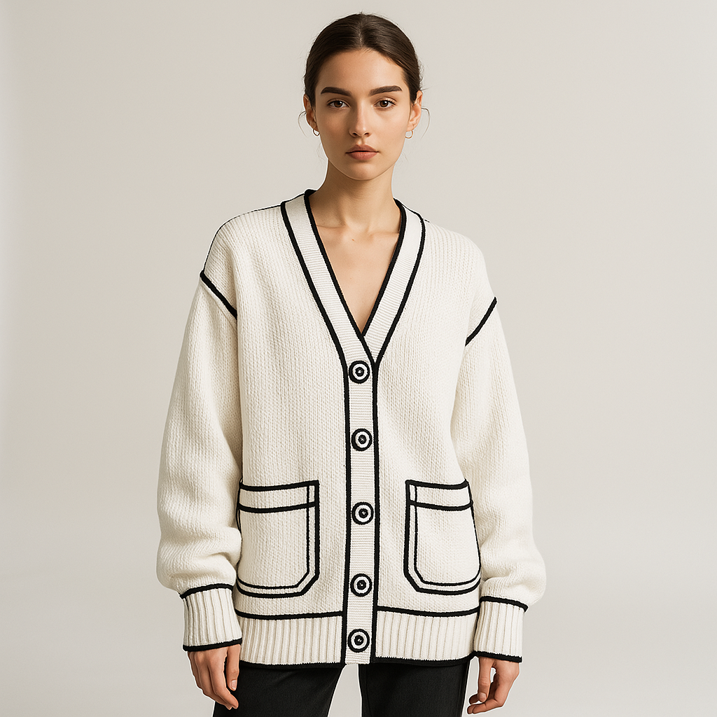 WW | Graphic Sketch Oversized Cardigan Creative
