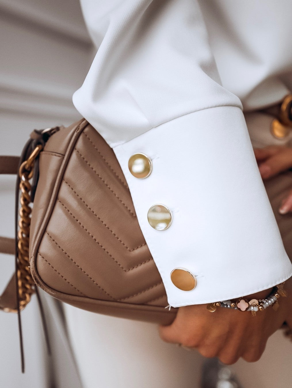 WW | Sleeve Metal Button Shirt Top