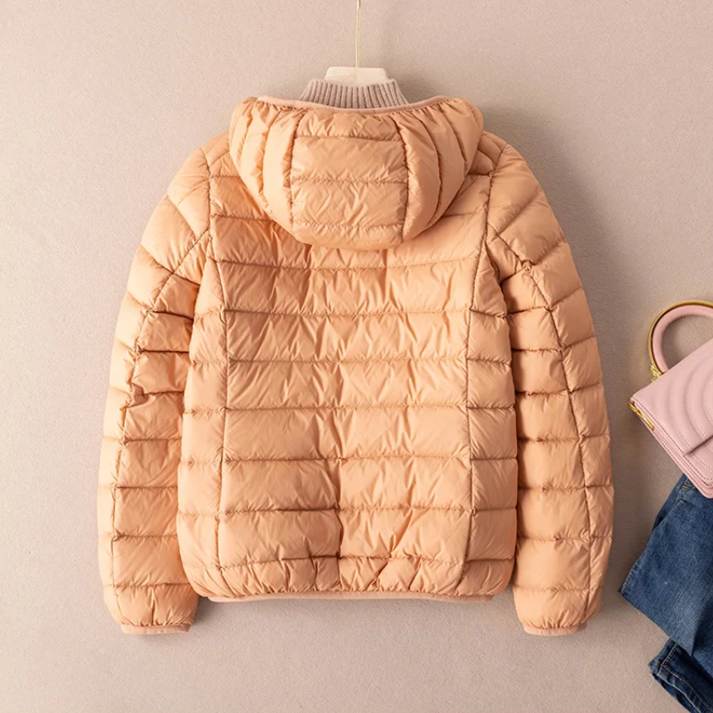 WW | Quilted Jacket Lightweight with Hood Warm Lined Casual Fit