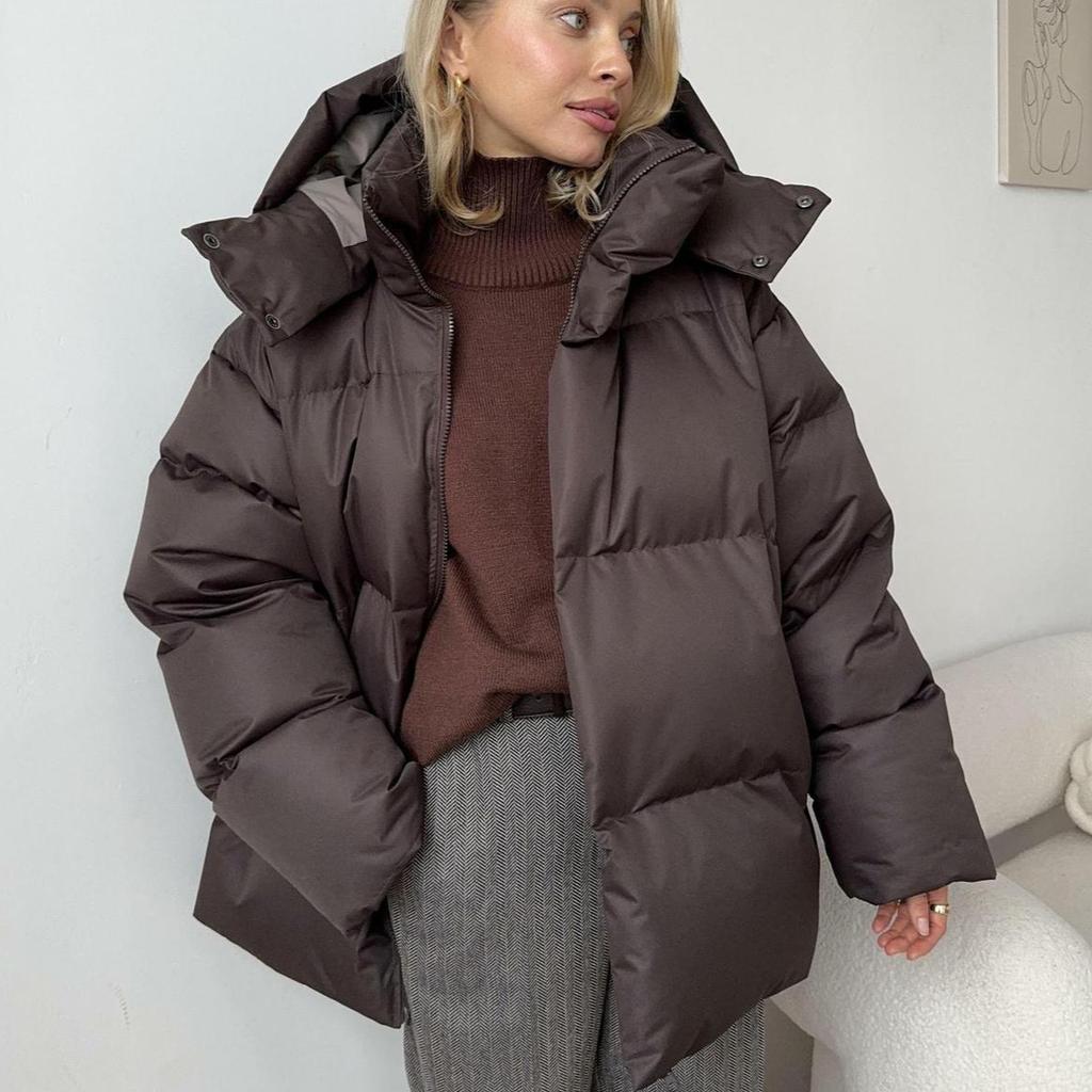 WW | Pufferjacke Braun Warmer Wintermantel Bequem