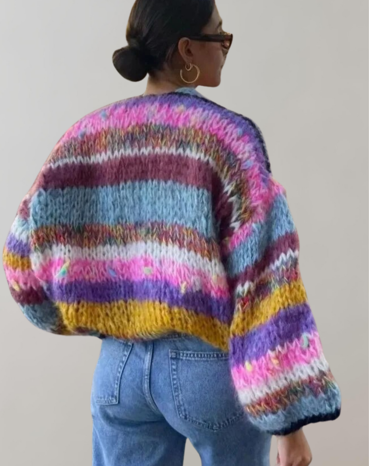 WW | Übergroße Und Bunte Strickjacke