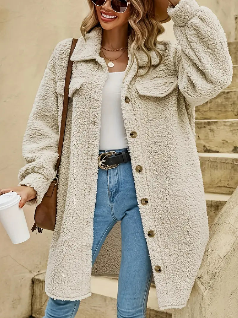Weiche Jacke mit Knöpfen