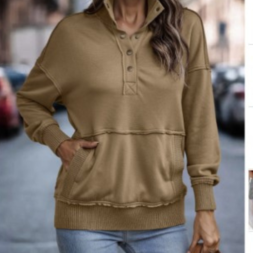 WW | Pullover Bequem & Basic Lange Ärmel Weicher Stoff