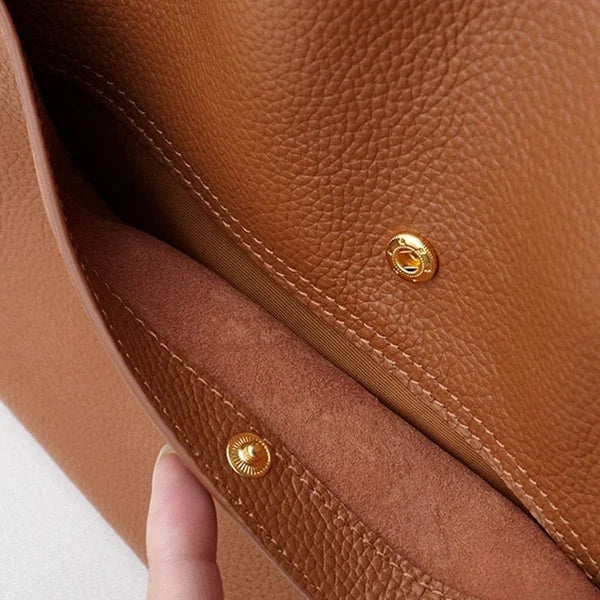 Leather-style shoulder bag