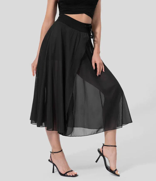 2-in-1 high-waisted tulle skirt