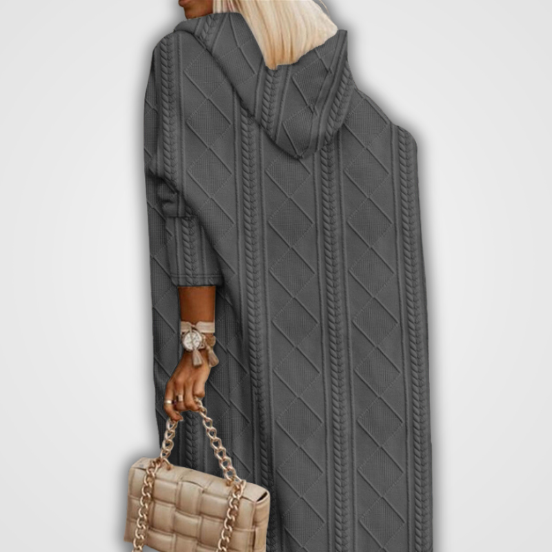 WW | LONG VEST HOODED CARDIGAN