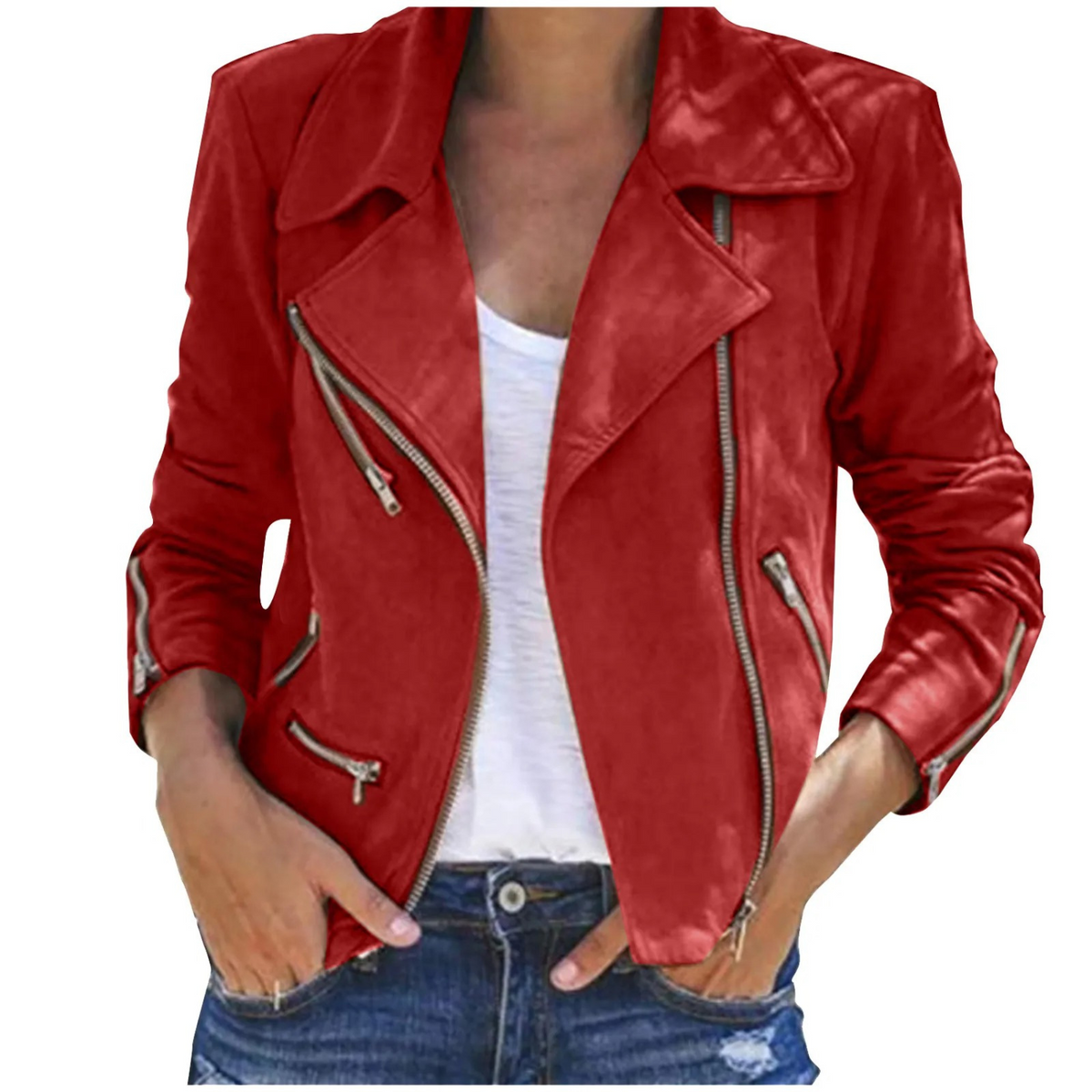 WW | lässige Vintage-Cropped-Jacke