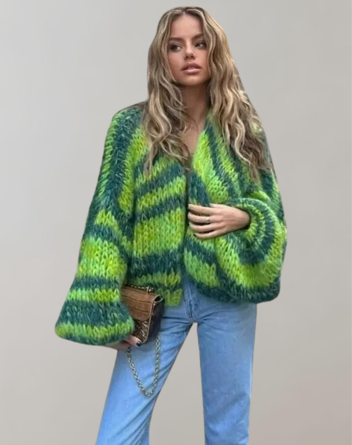 WW | Übergroße Und Bunte Strickjacke