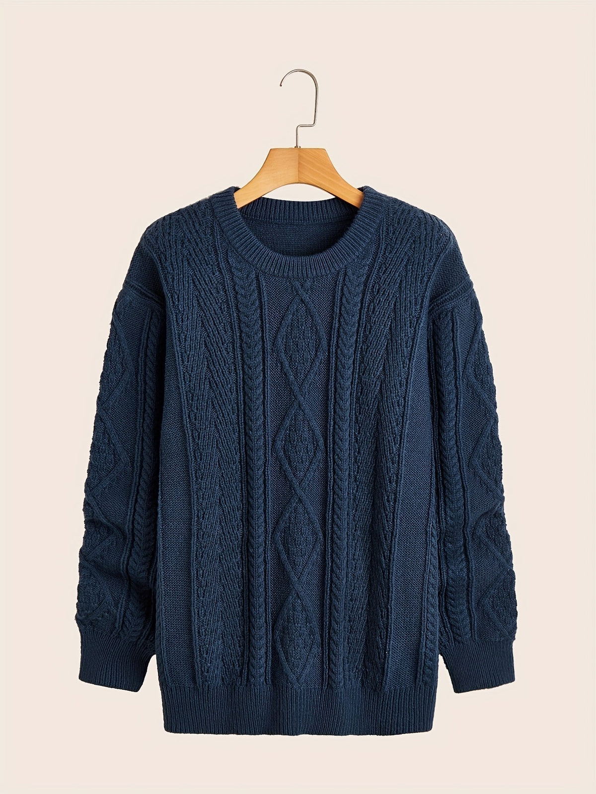 WW | Lässiger Pullover mit Zopfmuster für Herren