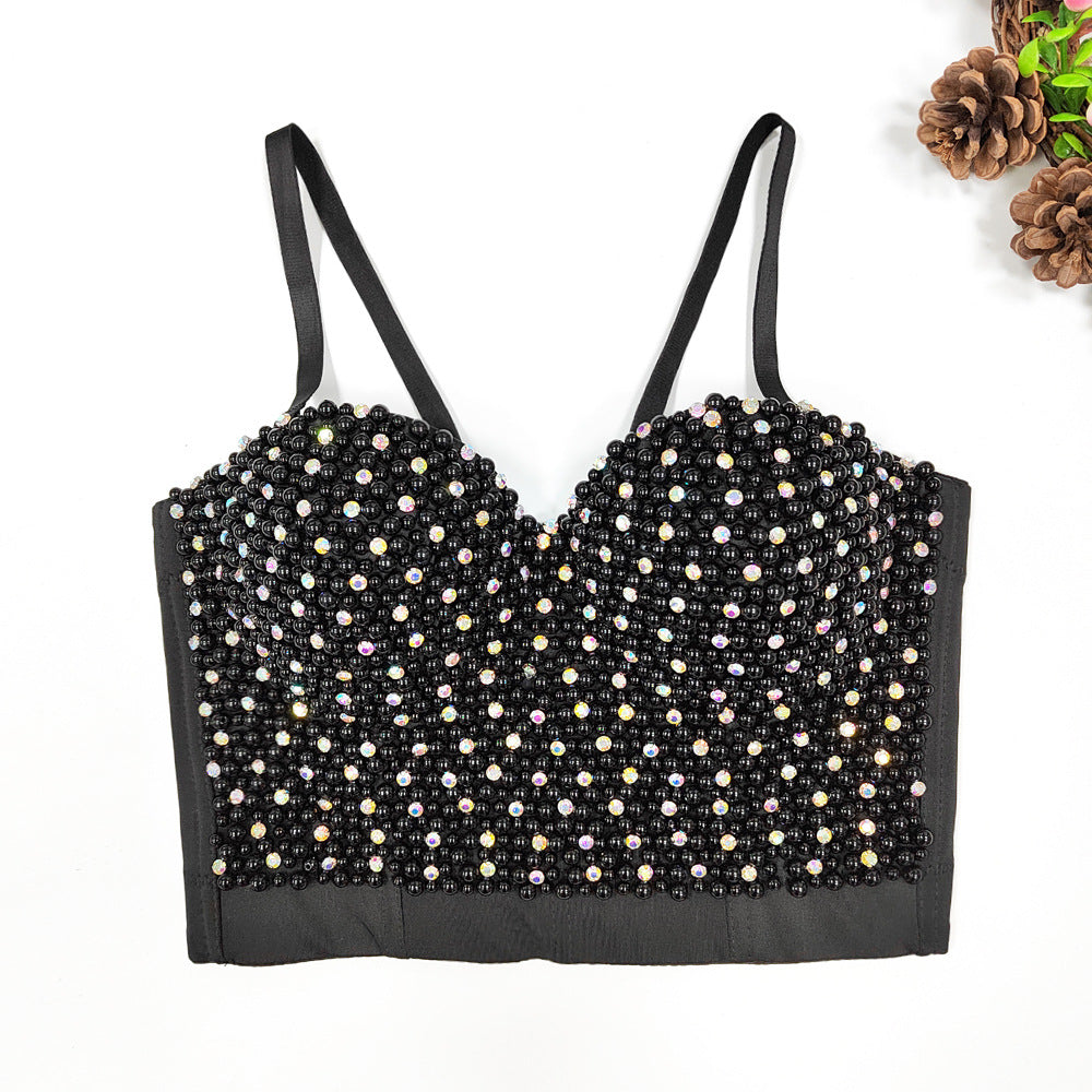 WW Short-Form Herringbone Top Bead Strap Vest