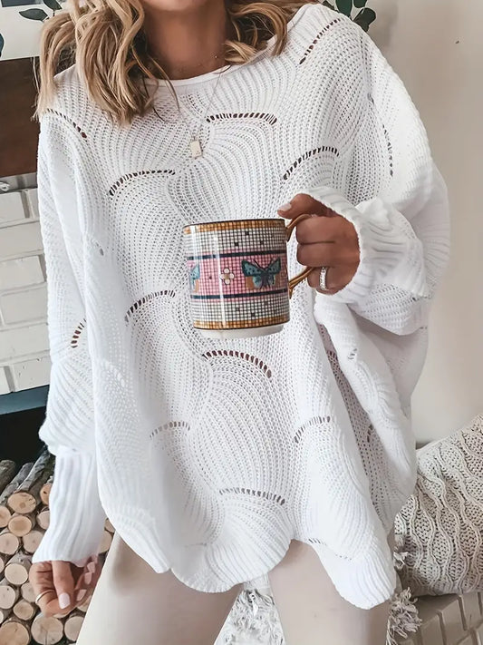 Adrianna™ | Solid Cutout Knit Sweater