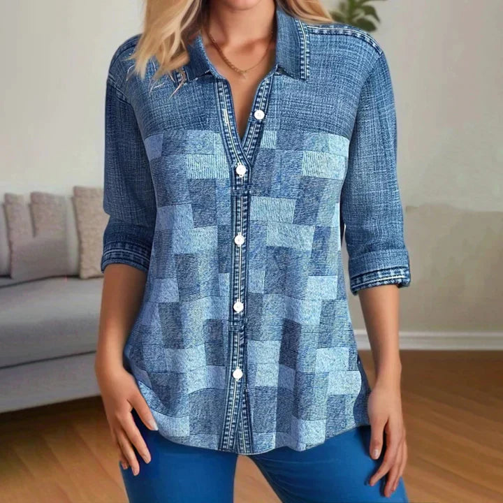 W&W - Vintage Plaid Blouse