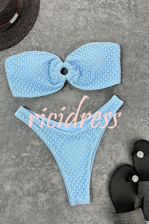 WW Bandeau-Bikini mit Ringausschnitt