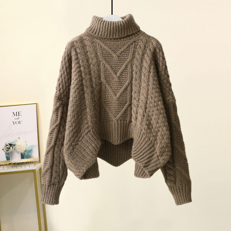 WW | Elegantes Set Aus Rollkragenpullover Und Lockerer Hose
