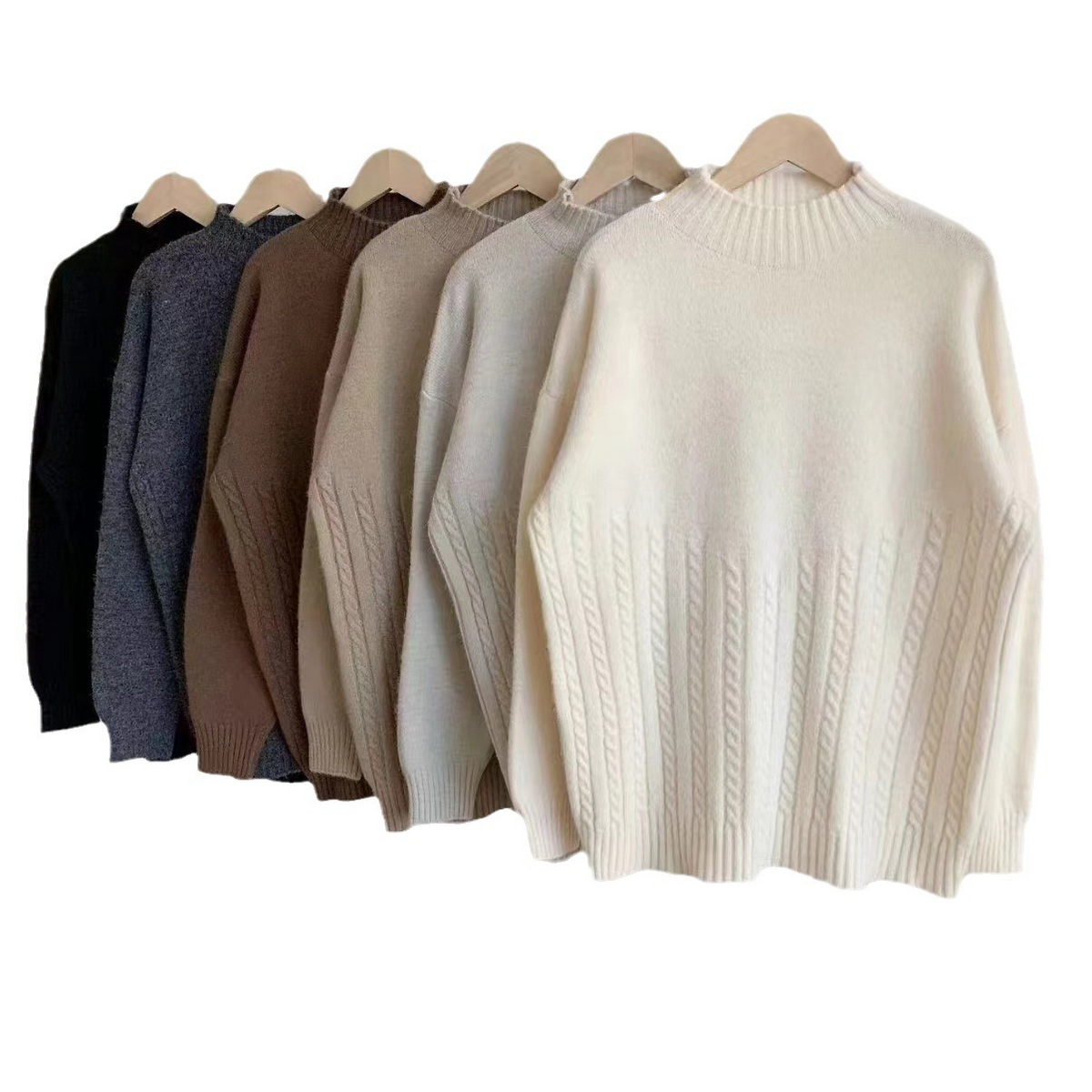 WW | Moderner Glatter Langarmpullover