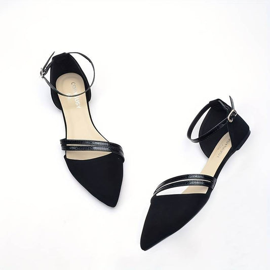 WW | Leichte Flache Sandalen mit Schnalle und Spitzem Zeh