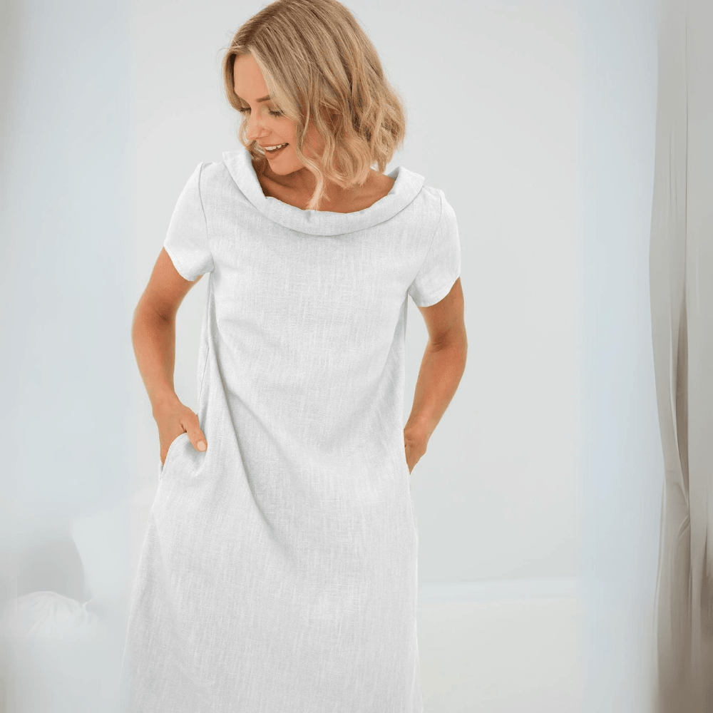 WW | Lässiges Leinenkleid Für Damen