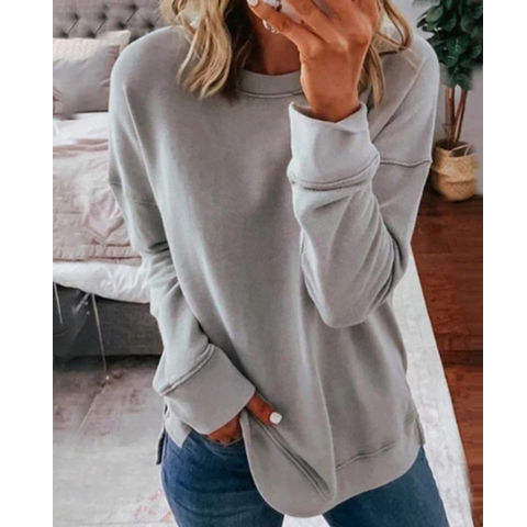 WW | Lässiger Plus Size Pullover Für Frauen
