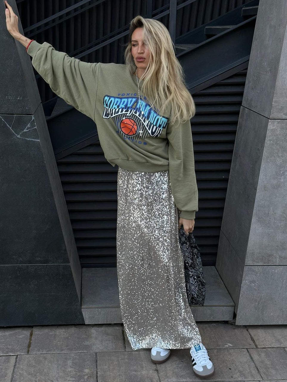 WW | Women's Casual Simple Sequined Skirt