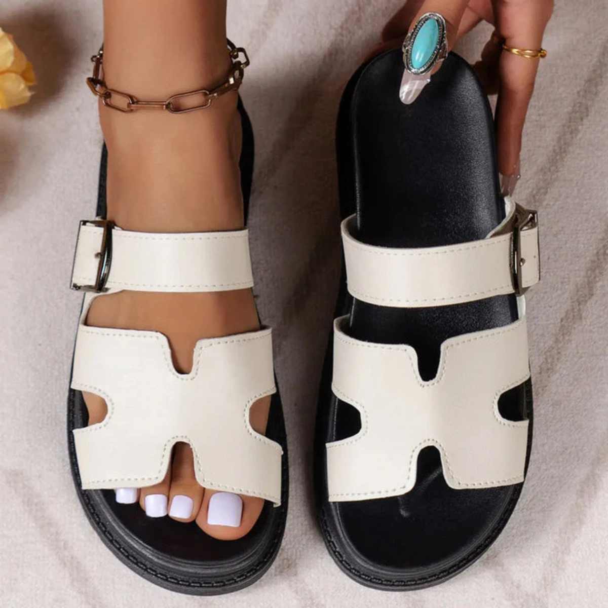 Vanna Orthopädische Sandalen mit elegantem Design - Weiß