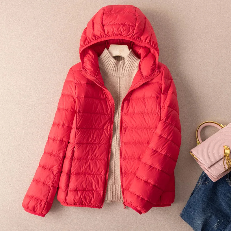WW | Quilted Jacket Lightweight with Hood Warm Lined Casual Fit