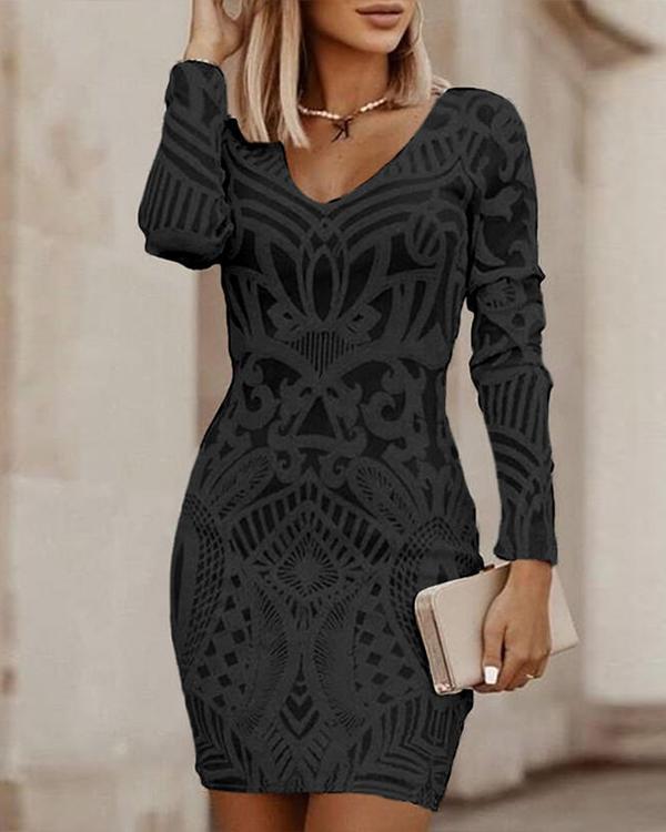 WW | V-Neck Bodycon Dress