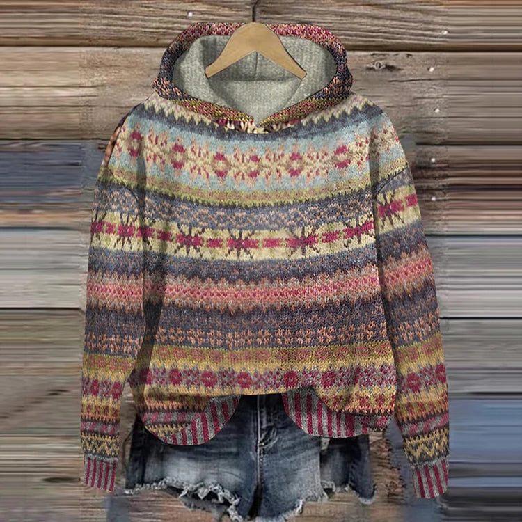 WW | Ethnischer Kapuzenpulli