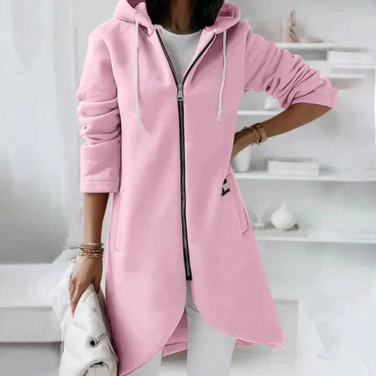 WW - Langer Hoodie Mit Reißverschluss