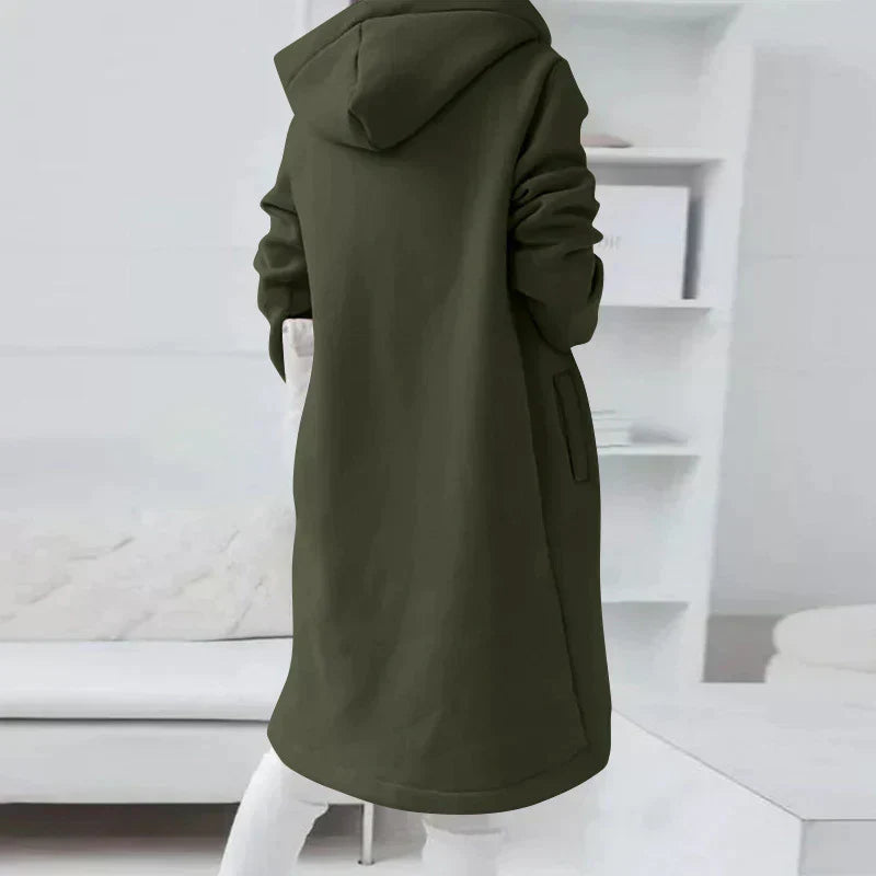 WW | Lange Kapuzenjacke Mit Reißverschluss