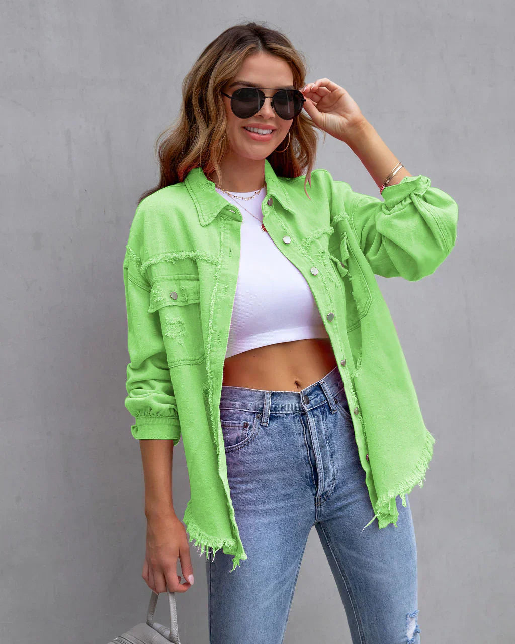 WW - Verscheurd denim jasje