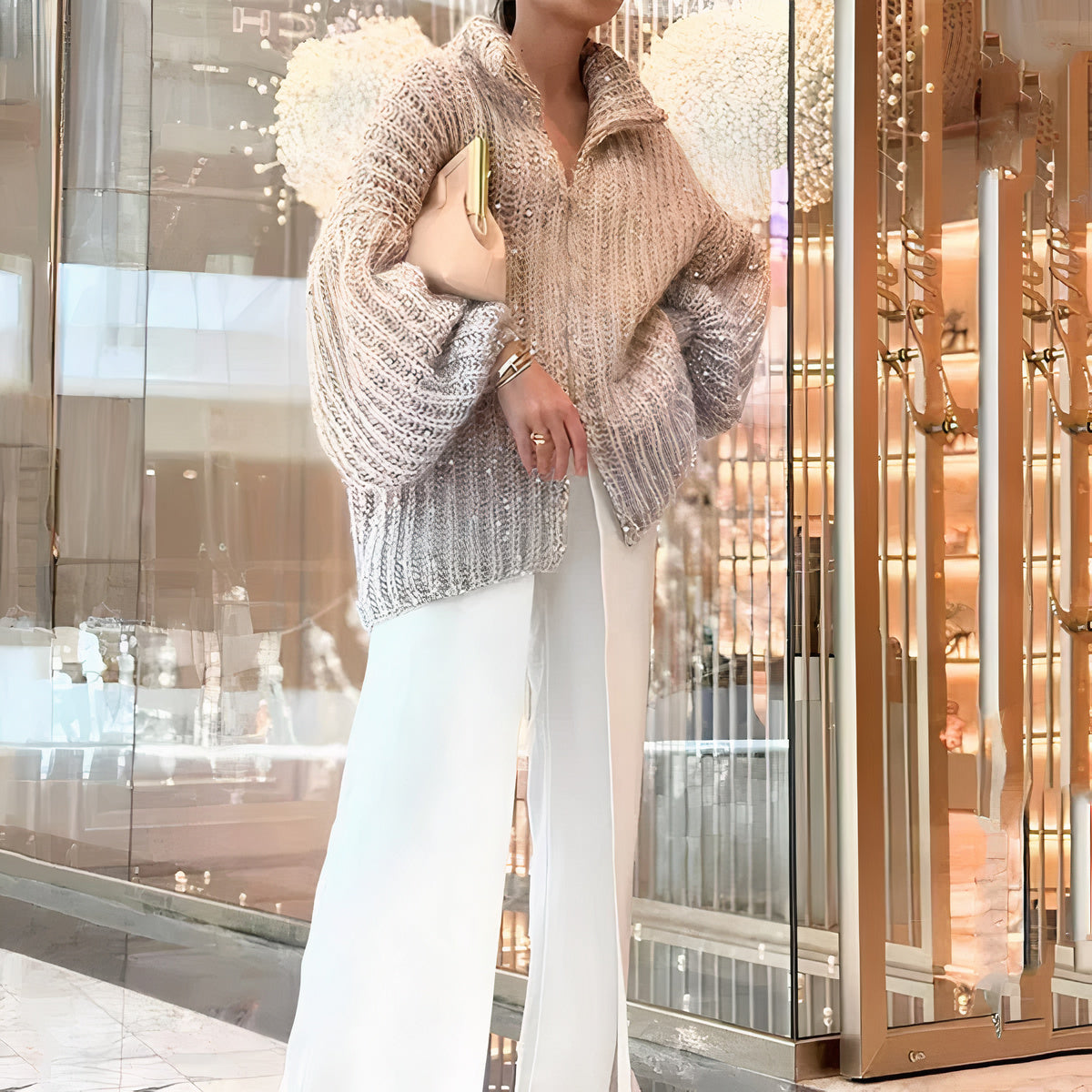 WW | Glänzender Seidensweater