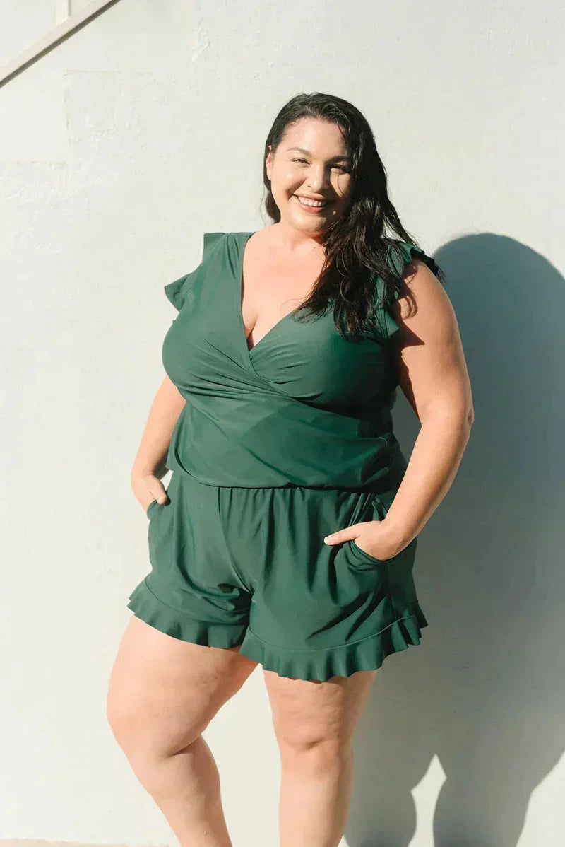 WW | One-Piece Shorts Swimsuit Beachwear