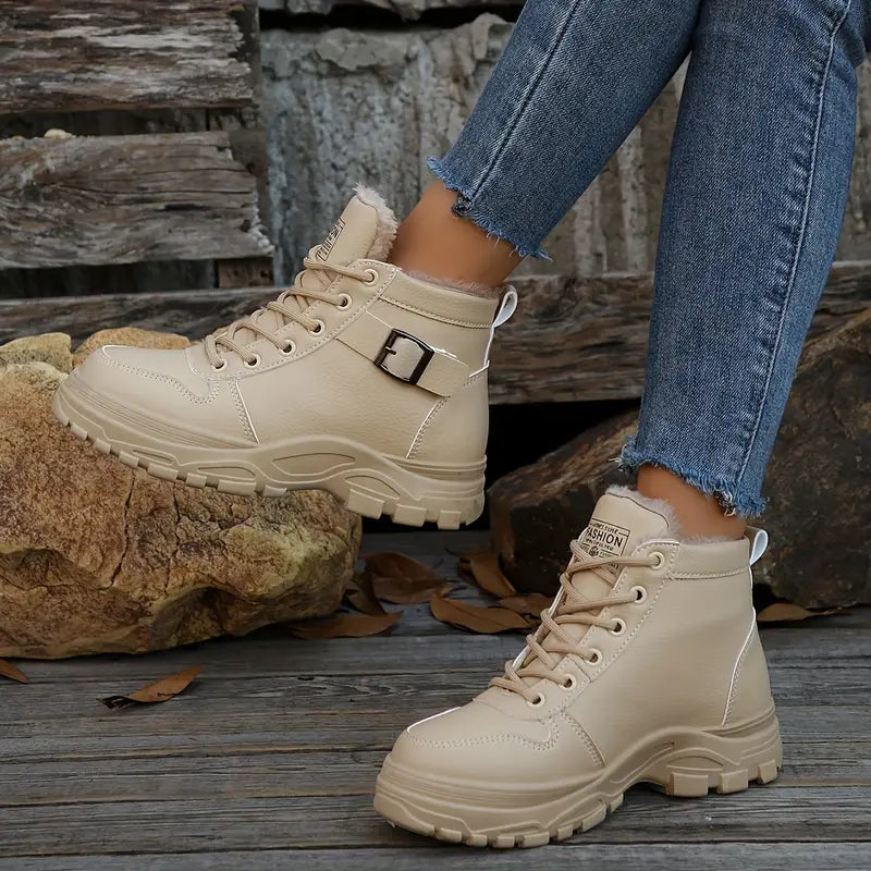 WW | Stiefeletten mit Fellfutter - Schwarz