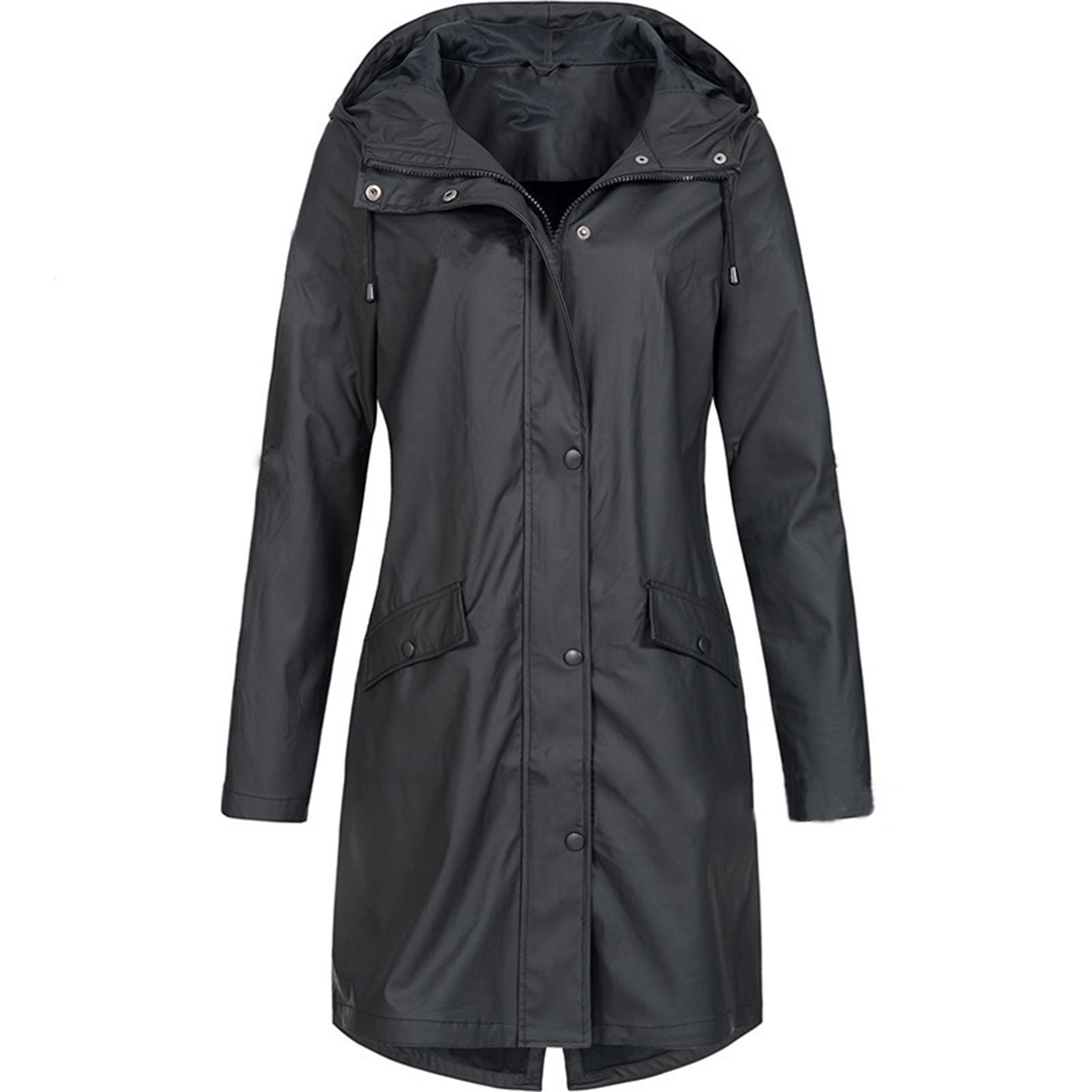 WW | Wasserdichte Kapuzenregenjacke mit Leichtem Winddichtem Design