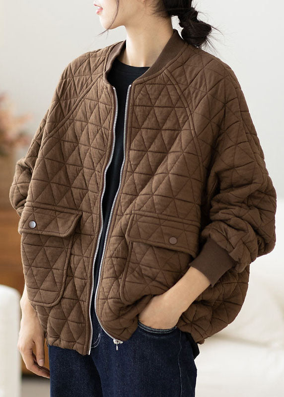 WW | Coffee Pocket Patchwork Warm Coats
