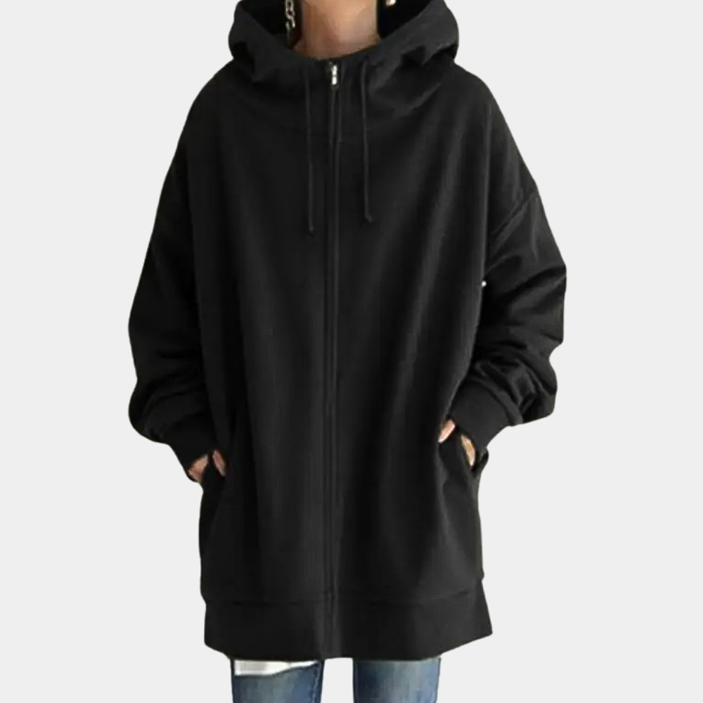 WW | Stylischer Kapuzenpullover mit Reißverschluss für Damen