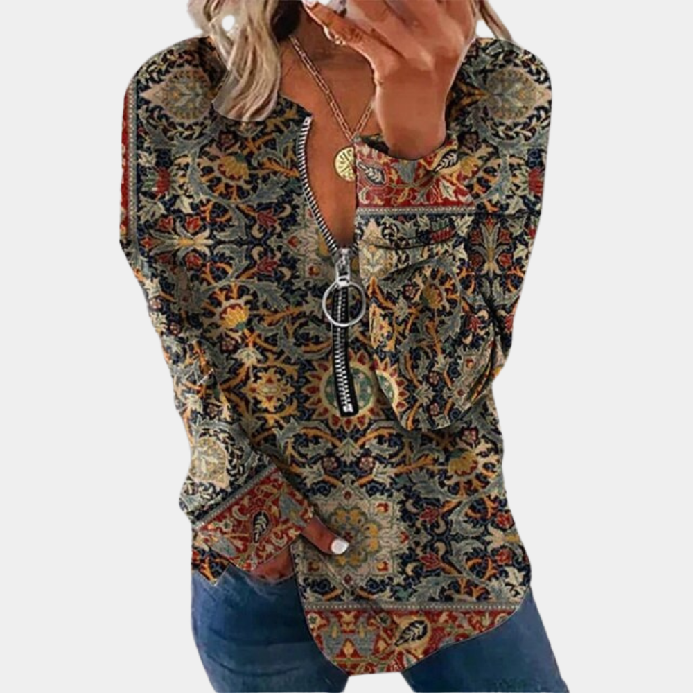 WW | Pullover mit Weinlese Druck