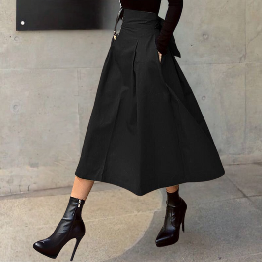 WW | Women's High-Waisted Skirt with Bow