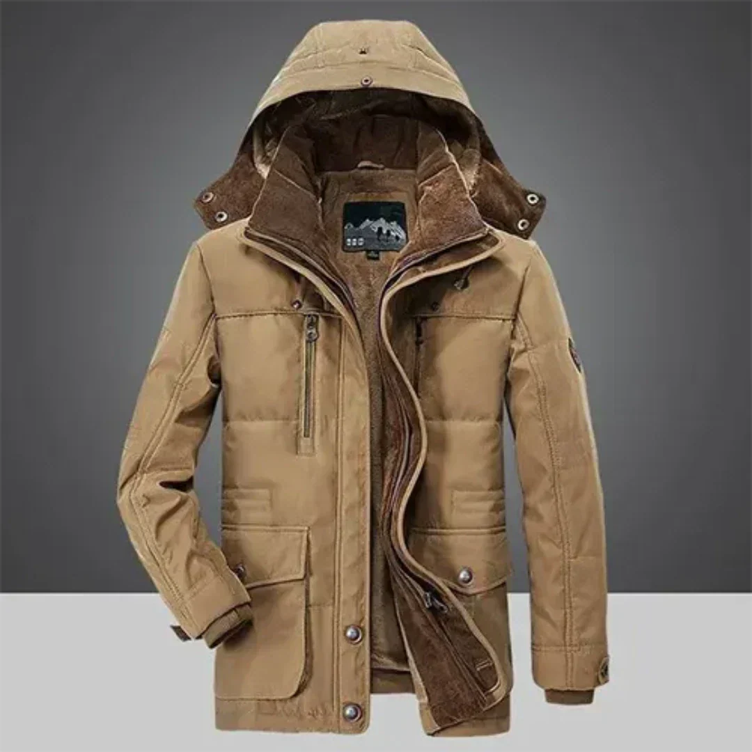 WW | Klassische Winterjacke Mit Kapuze Für Herren