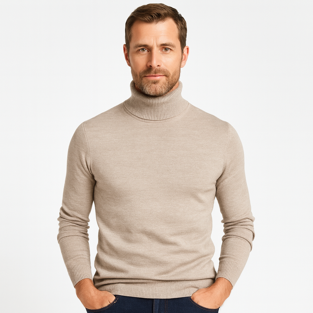 WW | Modehaus - Gerippter Rollkragenpullover für Herren