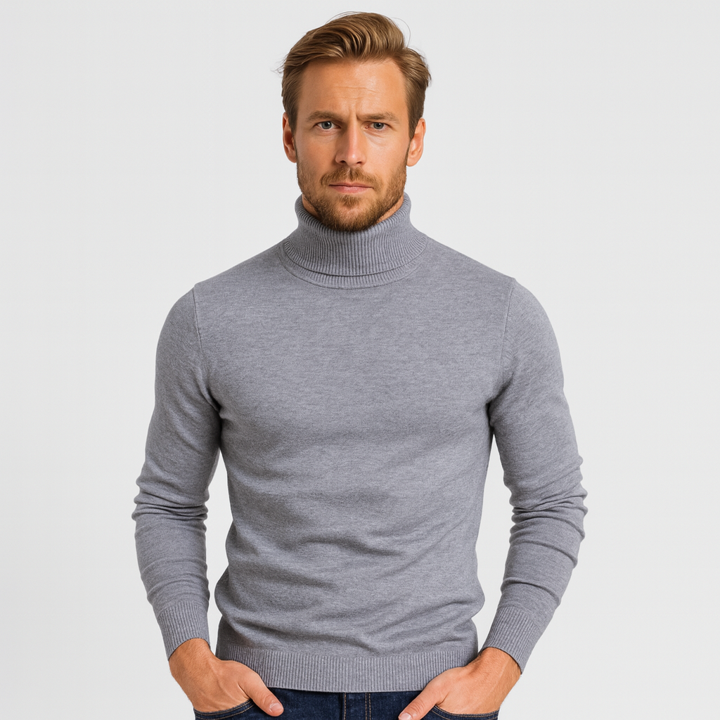 WW | Modehaus - Gerippter Rollkragenpullover für Herren