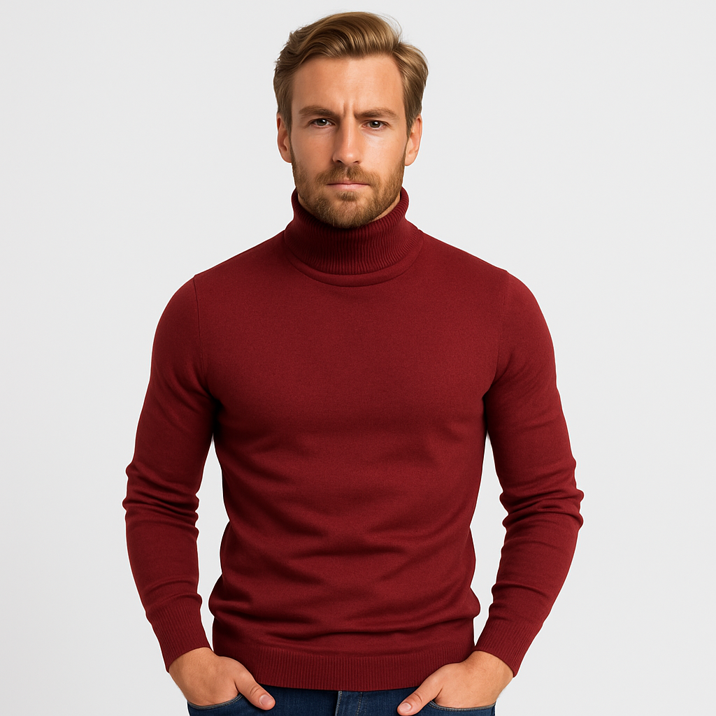 WW | Modehaus - Gerippter Rollkragenpullover für Herren